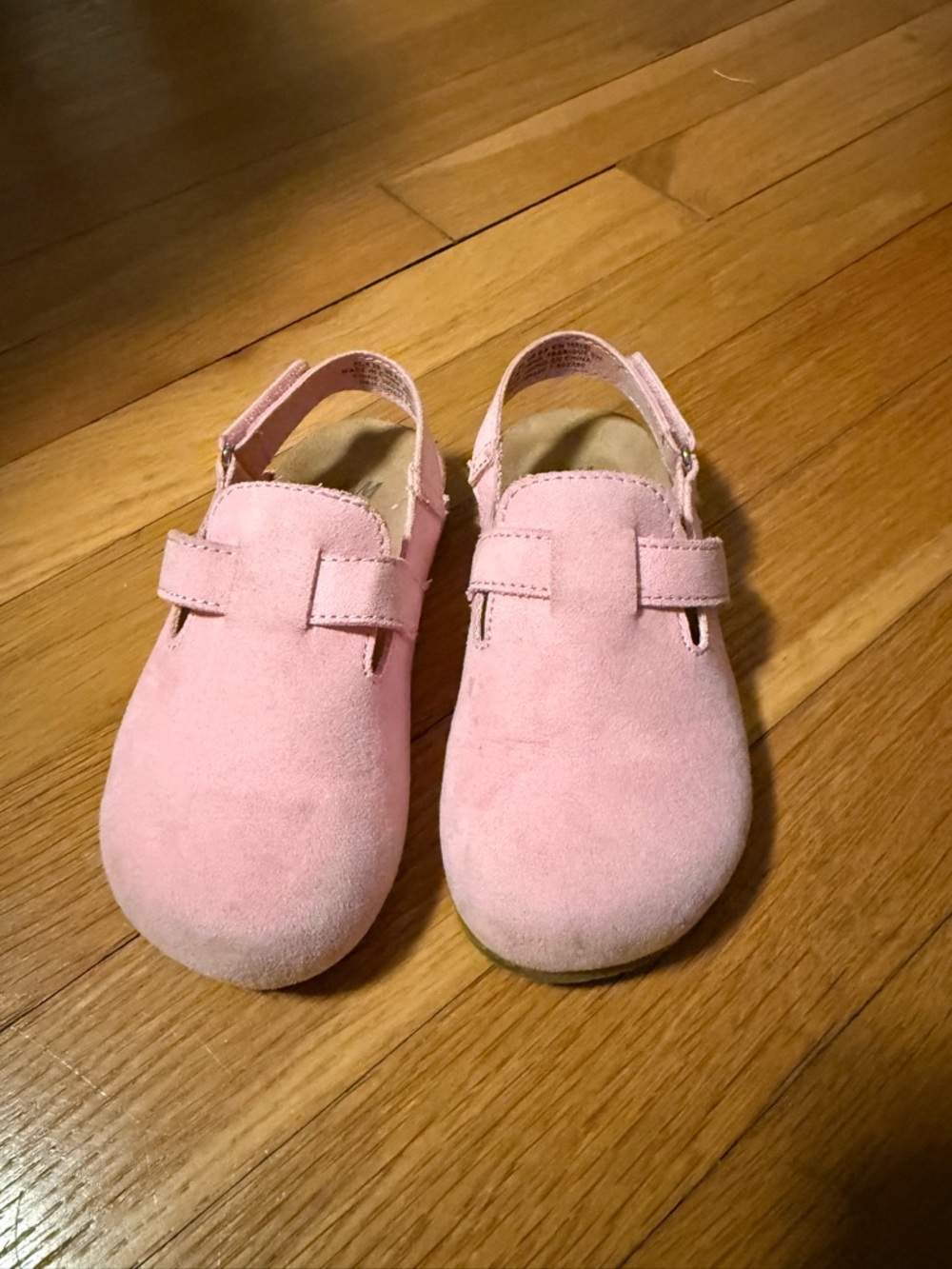 H&M Pink Suede Kids 8.5 Clogs